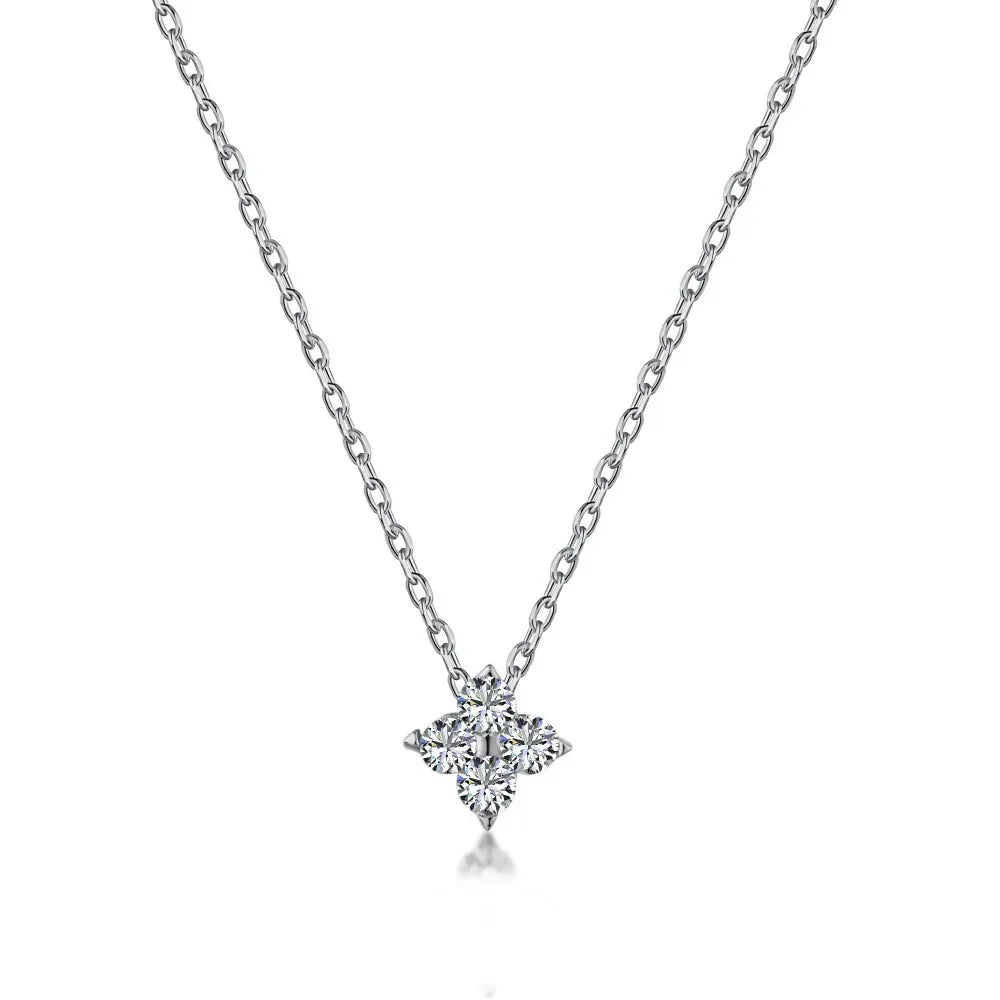 Diamant-Cluster Anhänger Halskette